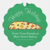 Italiaanse bakkerij Chrismas Biscotti Prettige fee Ornament Kaart (Voorkant)