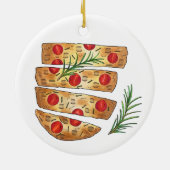 Italiaanse bakkerij Focaccia Olive Oil Bread Tomat Keramisch Ornament (Achterkant)