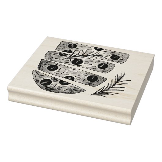 Italiaanse bakkerij Focaccia Olive Oil Bread Tomat Rubberstempel (Stempel)