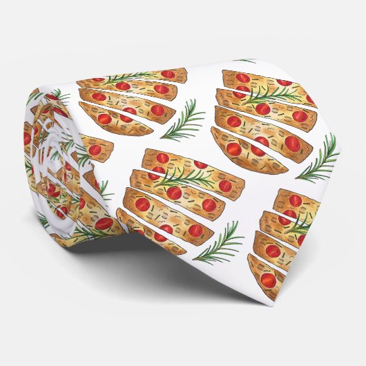 Italiaanse bakkerij Focaccia Olive Oil Bread Tomat Stropdas (Opgerold)