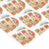 Italiaanse bakkerij Focaccia Olive Oil Bread Tomat Tafelkleed (Gekanteld)