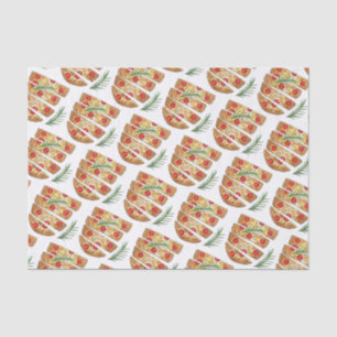 Italiaanse bakkerij Focaccia Olive Oil Bread Tomat Tissuepapier