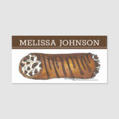 Italiaanse bakkerij Pastry Chef Chocolate Chip Can Naamplaatje (Voorkant)