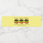 Italiaanse Bakkerij Rainbow 7 Layer Cookie Waterfles Etiket (Enkel label)