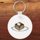 Italiaanse bakkerij Tiramisu Raspberry Dessert Pas Sleutelhanger (Voorkant)