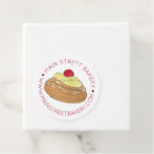 Italiaanse bakkerij Zeppole was gebakken met gebak Bedankjes Labels (In situ)