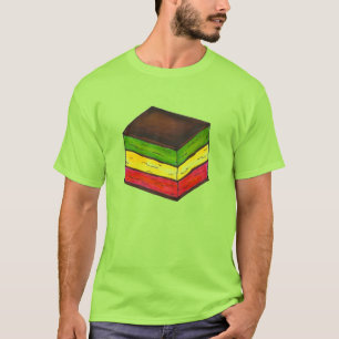 Italiaanse bakkerijregenboog met zeven lagen koekj t-shirt