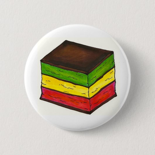 Italiaanse bakkerijregenboog zeven 7-laagcookiebod ronde button 5,7 cm (Voorkant)