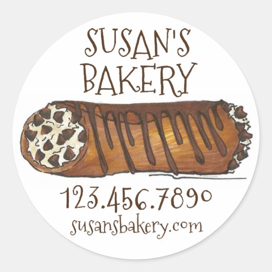 Italiaanse bakkersgepersonaliseerde chocolade Chip Ronde Sticker (Voorkant)