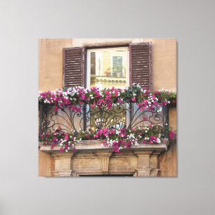 Italiaanse Balcony Canvas Afdruk