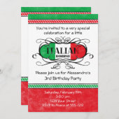 Italiaanse bambino (D) uitnodiging van de Birthday (Voorkant / Achterkant)