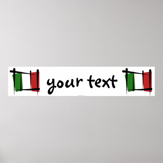 Italiaanse banner voor penselen poster (Voorkant)