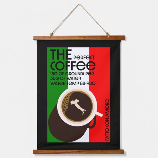 Italiaanse Baristas Hangend Wandkleed (Voorkant)