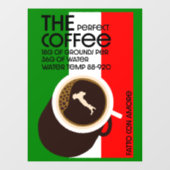 Italiaanse Baristas Raamsticker (Vel)