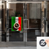 Italiaanse Baristas Raamsticker (Kantoordeur)