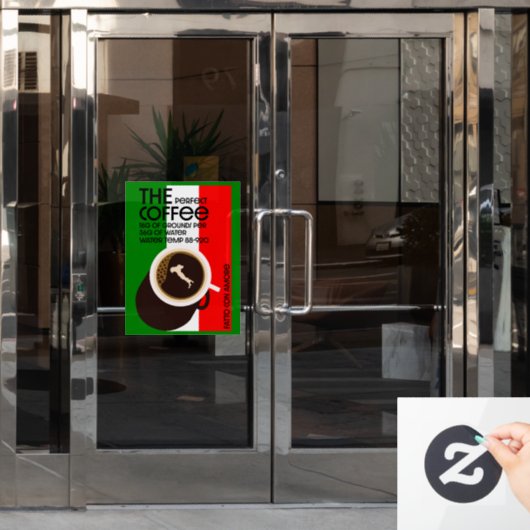 Italiaanse Baristas Raamsticker (Kantoordeur)