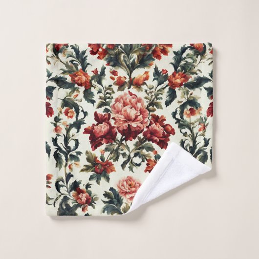 Italiaanse barok. Chique bloemen en bladeren Bad Handdoek (Wasdoekje)
