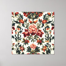 Italiaanse barok. Chique bloemen en bladeren