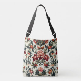 Italiaanse barok. Chique bloemen en bladeren Crossbody Tas