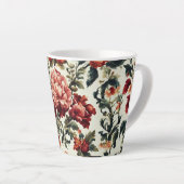 Italiaanse barok. Chique bloemen en bladeren Latte Mok (Rechterhoek)