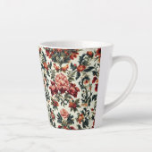 Italiaanse barok. Chique bloemen en bladeren Latte Mok (Rechts)