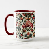 Italiaanse barok. Chique bloemen en bladeren Mok (Links)