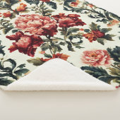 Italiaanse barok. Chique bloemen en bladeren Sherpa Deken (3/4)