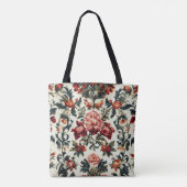 Italiaanse barok. Chique bloemen en bladeren Tote Bag (Achterkant)