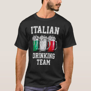 Italiaanse bier Drink team land Italië vlag Vint T-shirt