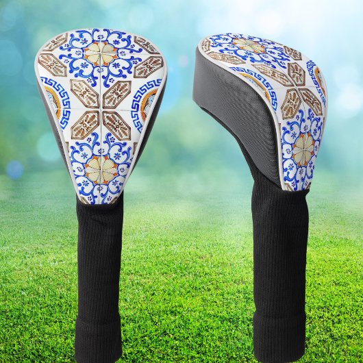 Italiaanse blauwe mozaïek golfheadcover