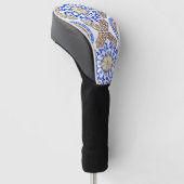Italiaanse blauwe mozaïek golfheadcover (Schuin)