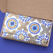 Italiaanse blauwe mozaïek tissuepapier