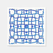 Italiaanse blauwe ornament feest villa servet (Voorkant)