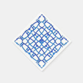 Italiaanse blauwe ornament feest villa servet (Hoek)