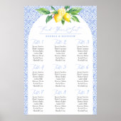 Italiaanse blauwe Positano citroen Vind uw stoelen Poster (Voorkant)