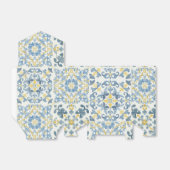 Italiaanse Blauwe Tegel Citroen Bedankdoosjes (Uitgevouwen)