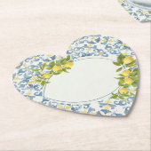 Italiaanse Blauwe Tegel Citroen Kartonnen Onderzetters (Gekanteld)