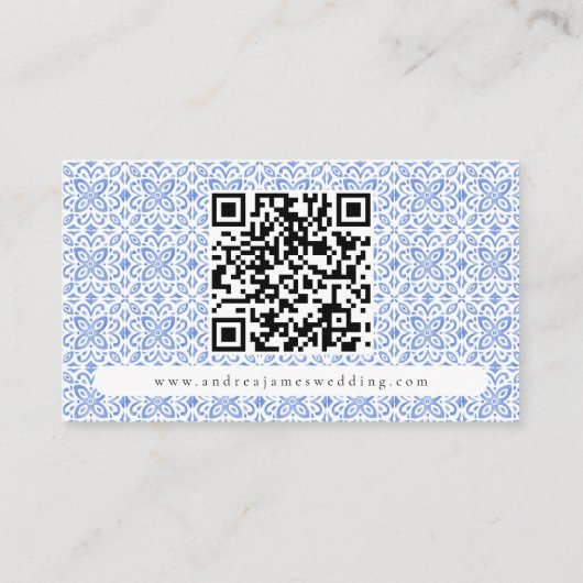 Italiaanse blauwe tegel Positano citroen register  Informatiekaartje (Achterkant)