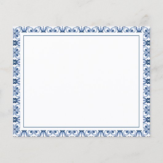 Italiaanse blauwe Tegel Vrijgezellenfeest Recipe (Achterkant)