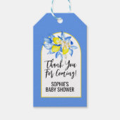 Italiaanse blauwe tegels, Ciao Baby, Gele citroene Cadeaulabel (Voorkant)