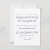 Italiaanse Blauwe Tegels Dank U Mille Schrift Bedankkaart (Achterkant)