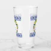 Italiaanse blauwe tegels Limoncello Bruidsdouche C Glas (Links)