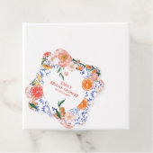 Italiaanse blauwe tegels mediterraan Bruidsdouche Bedankjes Labels (In situ)