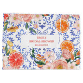 Italiaanse blauwe tegels mediterraan Bruidsdouche Groot Cadeauzakje (Achterkant)