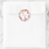 Italiaanse blauwe tegels mediterraan Bruidsdouche Ronde Sticker (Tas)