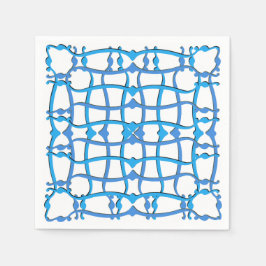 Italiaanse blauwe turkoois tegelornamenten feestvi servet