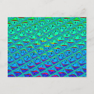 Italiaanse Blauwe Zeemeermin Motief Art Print Briefkaart