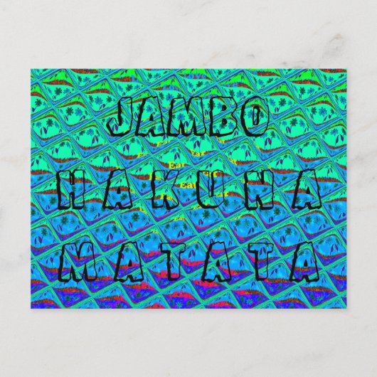 Italiaanse Blauwe Zeemeermin Motief Art Print Briefkaart (Voorkant)