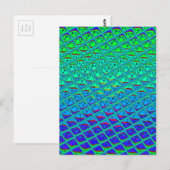 Italiaanse Blauwe Zeemeermin Motief Art Print Briefkaart (Voorkant / Achterkant)