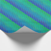 Italiaanse Blauwe Zeemeermin Motief Art Print Cadeaupapier (Hoek)